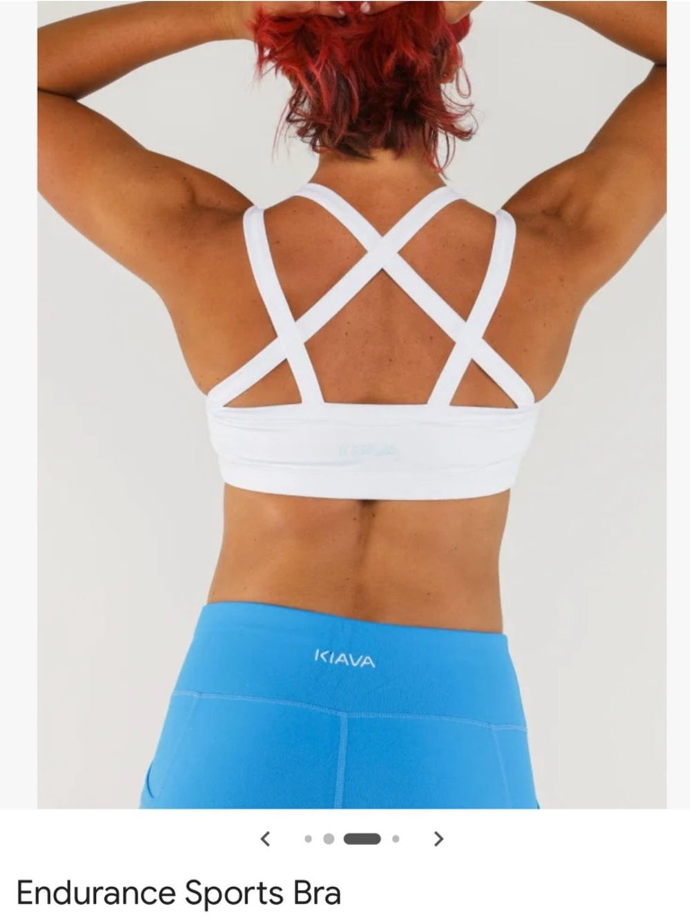 KIAVA white Endurance sports bra size Small